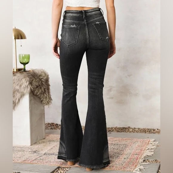 Bridge by Gly Elliot High Rise Super Flare Tall Long Bell Bottom Jeans - Picture 2 of 10